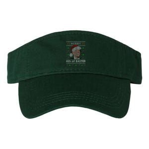 Merry 4th Of Easter Funny Biden Confusion Ugly Christmas Valucap Bio-Washed Visor