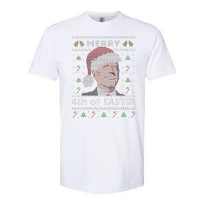 Merry 4th Of Easter Funny Biden Confusion Ugly Christmas Softstyle CVC T-Shirt