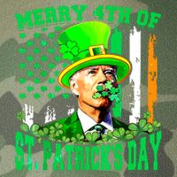 Merry 4th Of St Patricks Day Joe Biden Funny Legacy Tie Dye Trucker Hat