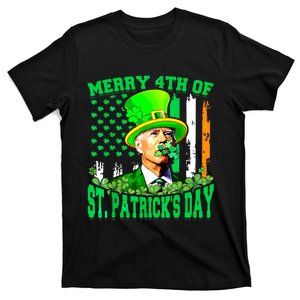 Merry 4th Of St Patricks Day Joe Biden Funny T-Shirt