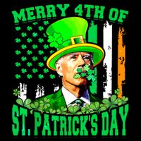 Merry 4th Of St Patricks Day Joe Biden Funny Drawstring Bag