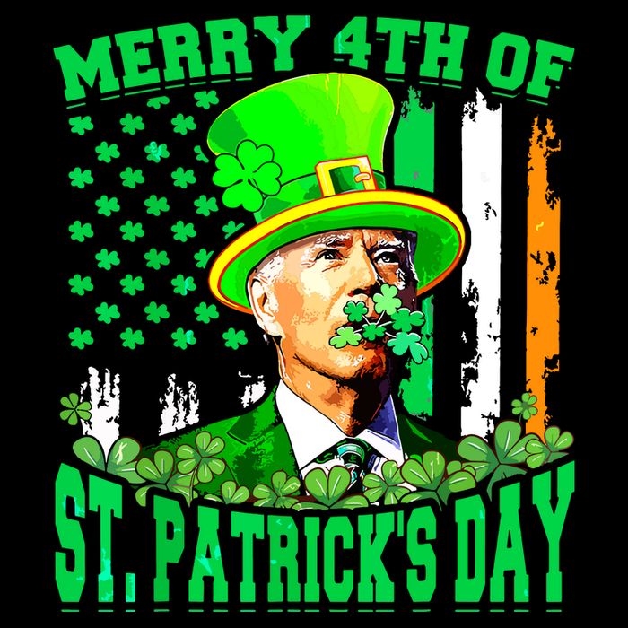 Merry 4th Of St Patricks Day Joe Biden Funny Drawstring Bag