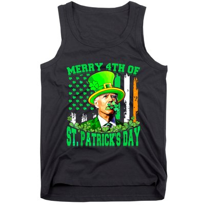 Merry 4th Of St Patricks Day Joe Biden Funny Tank Top