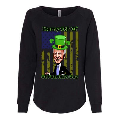 Merry 4th Of St Patricks Day Joe Biden Leprechaun Hat Womens California Wash Sweatshirt