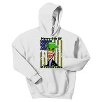 Merry 4th Of St Patricks Day Joe Biden Leprechaun Hat Kids Hoodie