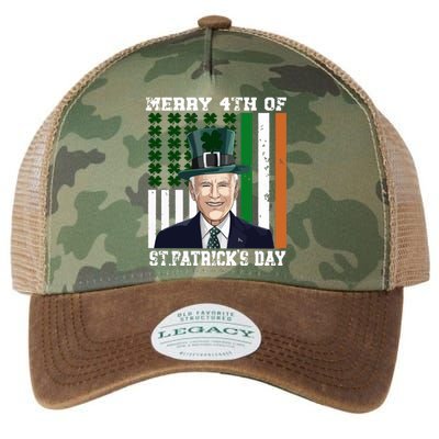 Merry 4th Of Stpatricks Day Joe Biden St Patricks Day Legacy Tie Dye Trucker Hat