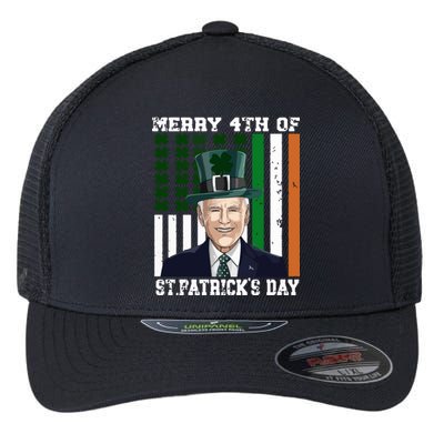 Merry 4th Of Stpatricks Day Joe Biden St Patricks Day Flexfit Unipanel Trucker Cap