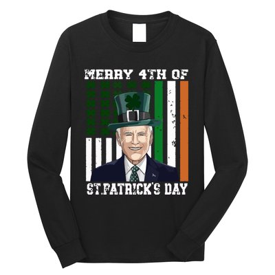 Merry 4th Of Stpatricks Day Joe Biden St Patricks Day Long Sleeve Shirt