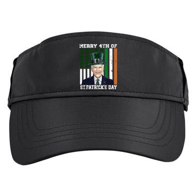 Merry 4th Of Stpatricks Day Joe Biden St Patricks Day Adult Drive Performance Visor