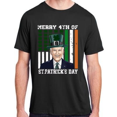 Merry 4th Of Stpatricks Day Joe Biden St Patricks Day Adult ChromaSoft Performance T-Shirt