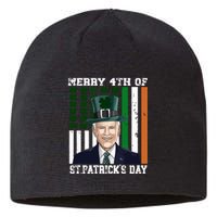 Merry 4th Of Stpatricks Day Joe Biden St Patricks Day Sustainable Beanie