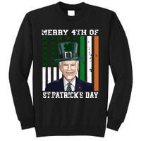 Merry 4th Of Stpatricks Day Joe Biden St Patricks Day Tall Sweatshirt