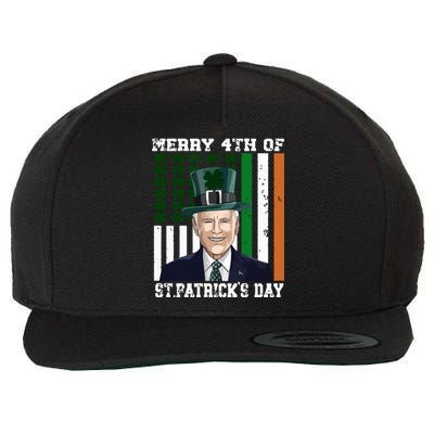 Merry 4th Of Stpatricks Day Joe Biden St Patricks Day Wool Snapback Cap