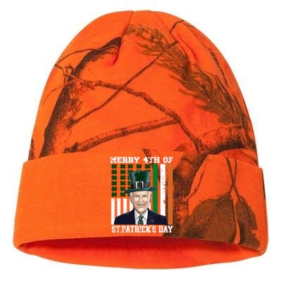 Merry 4th Of Stpatricks Day Joe Biden St Patricks Day Kati Licensed 12" Camo Beanie