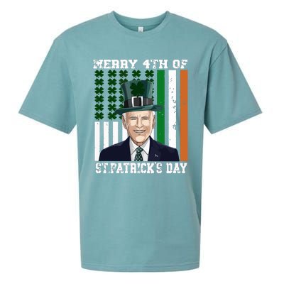 Merry 4th Of Stpatricks Day Joe Biden St Patricks Day Sueded Cloud Jersey T-Shirt