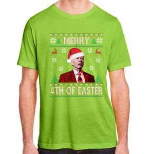 Merry 4th Of Easter Funny Joe Biden Christmas Ugly Sweater Great Gift Adult ChromaSoft Performance T-Shirt