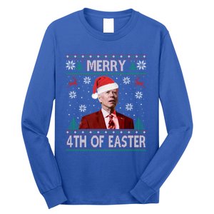 Merry 4th Of Easter Funny Joe Biden Christmas Ugly Sweater Great Gift Long Sleeve Shirt