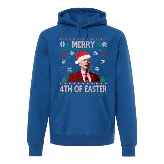 Merry 4th Of Easter Funny Joe Biden Christmas Ugly Sweater Great Gift Premium Hoodie