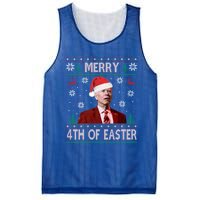 Merry 4th Of Easter Funny Joe Biden Christmas Ugly Sweater Great Gift Mesh Reversible Basketball Jersey Tank