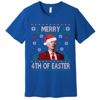 Merry 4th Of Easter Funny Joe Biden Christmas Ugly Sweater Great Gift Premium T-Shirt