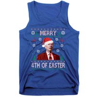 Merry 4th Of Easter Funny Joe Biden Christmas Ugly Sweater Great Gift Tank Top