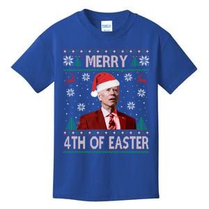 Merry 4th Of Easter Funny Joe Biden Christmas Ugly Sweater Great Gift Kids T-Shirt