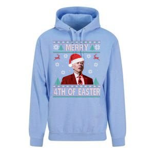 Merry 4th Of Easter Funny Joe Biden Christmas Ugly Sweater Great Gift Unisex Surf Hoodie