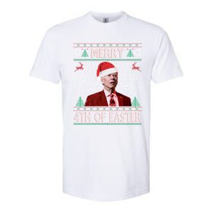 Merry 4th Of Easter Funny Joe Biden Christmas Ugly Sweater Great Gift Softstyle CVC T-Shirt