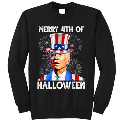 Merry 4th Of Halloween Funny Anti Biden Sweatshirt