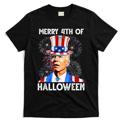 Merry 4th Of Halloween Funny Anti Biden T-Shirt