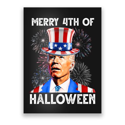 Merry 4th Of Halloween Funny Anti Biden Poster