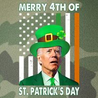 Merry 4th Of St Patrick's Day Confused Joe Biden Funny Legacy Tie Dye Trucker Hat