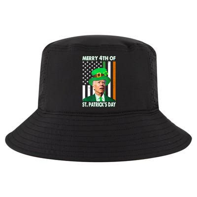 Merry 4th Of St Patrick's Day Confused Joe Biden Funny Cool Comfort Performance Bucket Hat