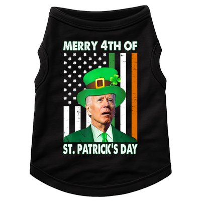 Merry 4th Of St Patrick's Day Confused Joe Biden Funny Doggie Tank