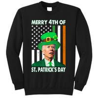 Merry 4th Of St Patrick's Day Confused Joe Biden Funny Sweatshirt