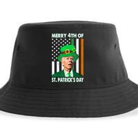 Merry 4th Of St Patrick's Day Confused Joe Biden Funny Sustainable Bucket Hat