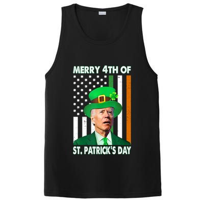 Merry 4th Of St Patrick's Day Confused Joe Biden Funny PosiCharge Competitor Tank