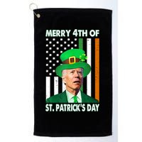 Merry 4th Of St Patrick's Day Confused Joe Biden Funny Golf Towel
