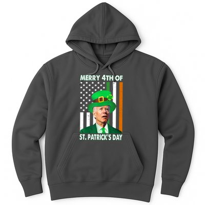 Merry 4th Of St Patrick's Day Confused Joe Biden Funny Hoodie