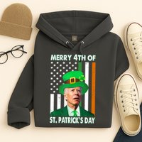 Merry 4th Of St Patrick's Day Confused Joe Biden Funny Hoodie
