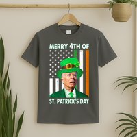 Merry 4th Of St Patrick's Day Confused Joe Biden Funny T-Shirt