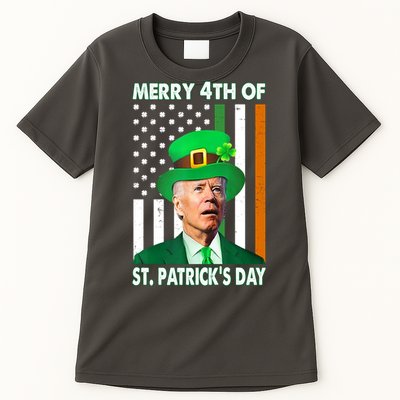 Merry 4th Of St Patrick's Day Confused Joe Biden Funny Tall T-Shirt