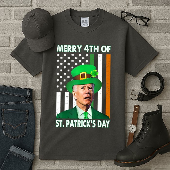 Merry 4th Of St Patrick's Day Confused Joe Biden Funny Tall T-Shirt