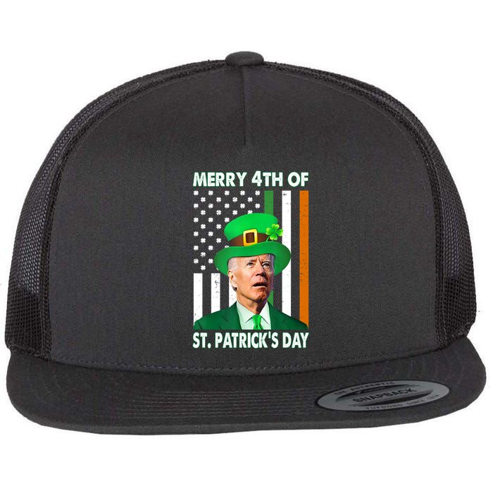 Merry 4th Of St Patrick's Day Confused Joe Biden Funny Flatbill Hat
