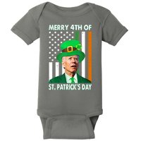 Merry 4th Of St Patrick's Day Confused Joe Biden Funny Baby Bodysuit