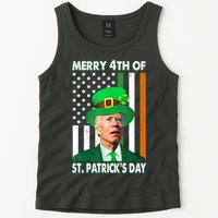 Merry 4th Of St Patrick's Day Confused Joe Biden Funny Tank Top