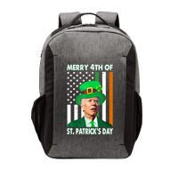 Merry 4th Of St Patrick's Day Confused Joe Biden Funny Vector Backpack