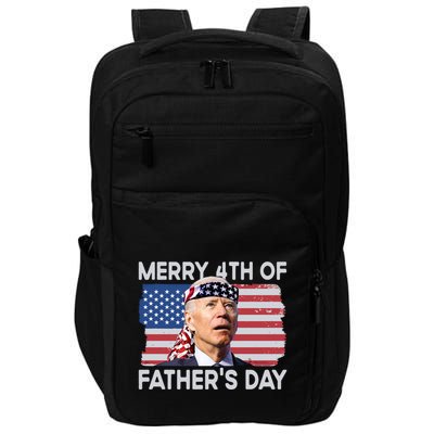 Merry 4th Of FatherS Day Confused Biden 4th Of July Gift Impact Tech Backpack