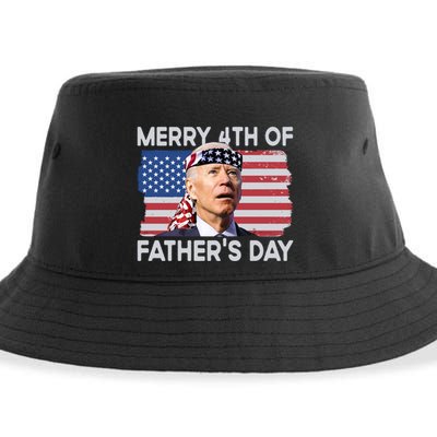 Merry 4th Of FatherS Day Confused Biden 4th Of July Gift Sustainable Bucket Hat