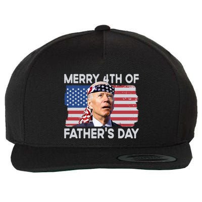 Merry 4th Of FatherS Day Confused Biden 4th Of July Gift Wool Snapback Cap
